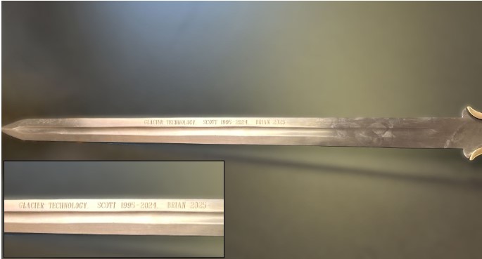 Engraved Changing of the Glacier Guard Sword