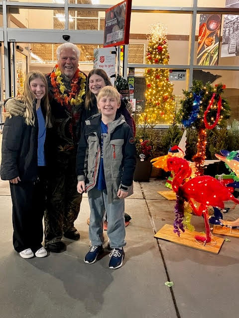 Scott Ringing the Bell for Salvation Army